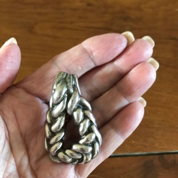 Large silver earrings